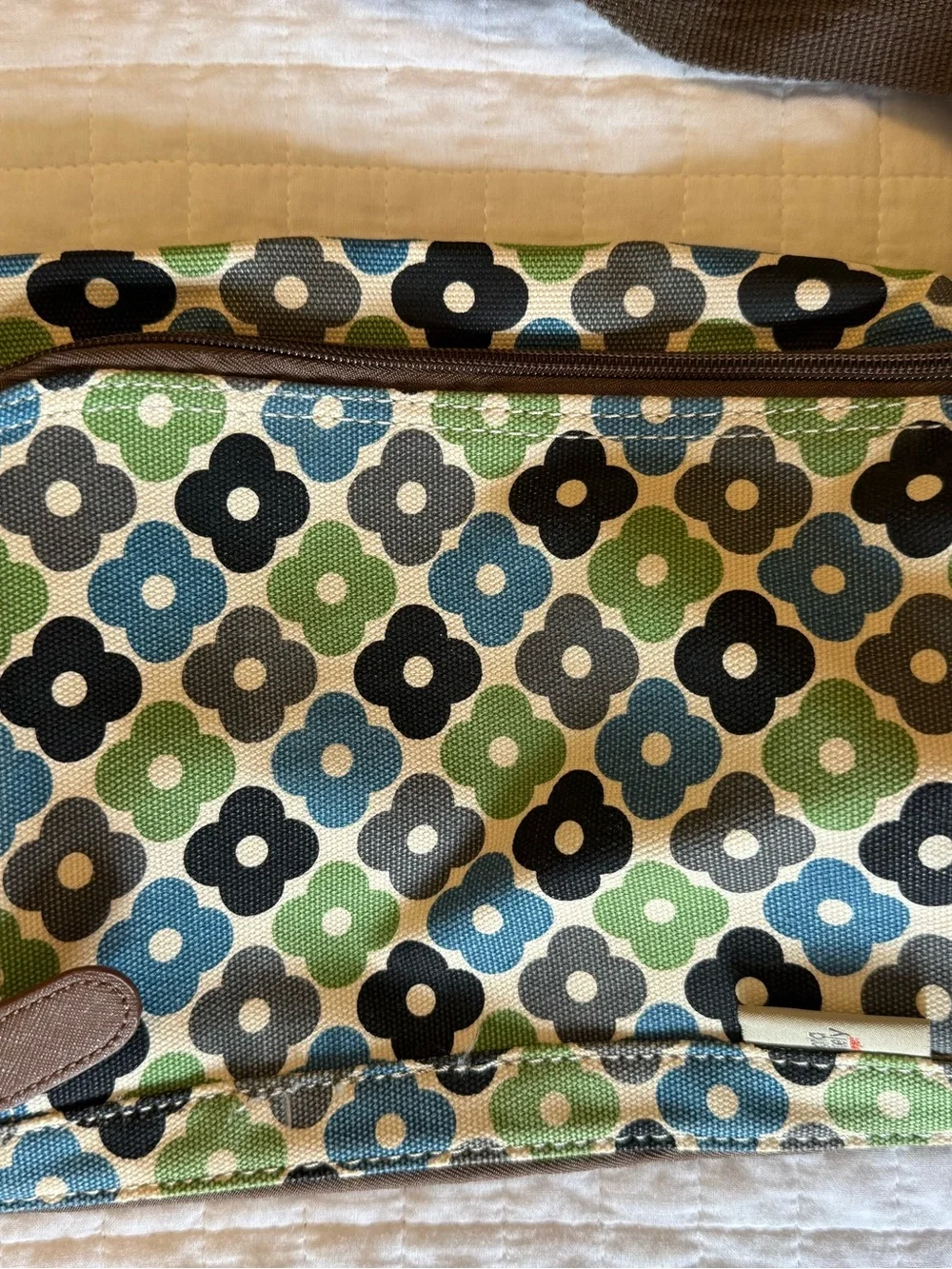 Orla Kiely + Target yoga   mat bag- Green and Blue Floral Canvas